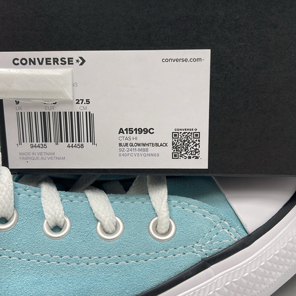 Converse Men’s Blue Glow High Tops Sneakers A15199C
CTAS HI
BLUE GLOW/WHITE/BLCK - Picture 16 of 16